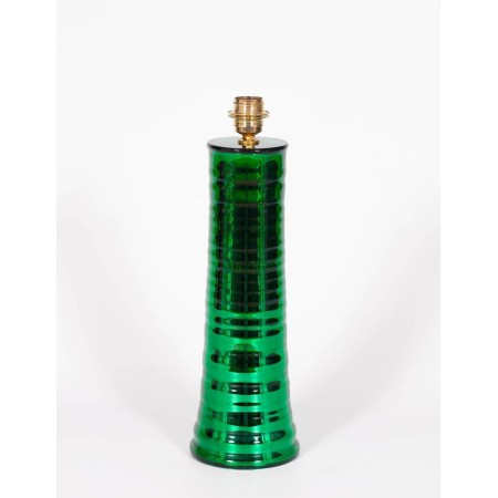 Italian Murano Glass Table Lamp in Green Mirrored, circa 1980s