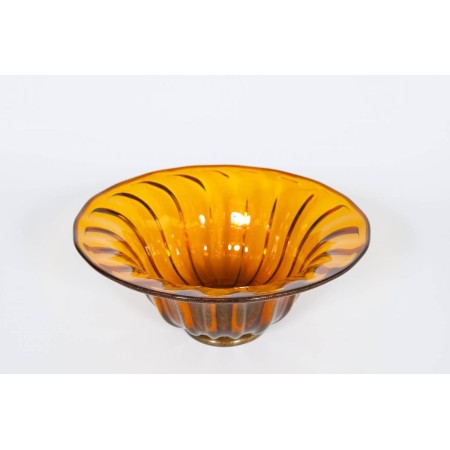 Italian Murano Bowl in Amber and Gold, circa 1960s