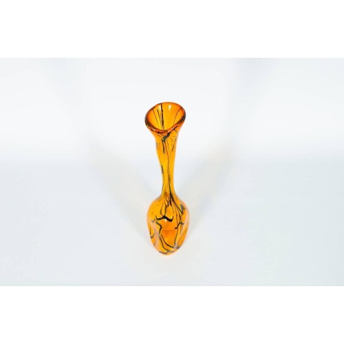 Italian Murano Glass Orange Jar, circa 1990s