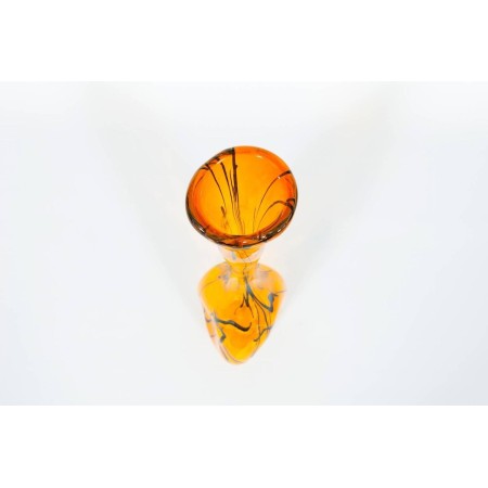 Italian Murano Glass Orange Jar, circa 1990s