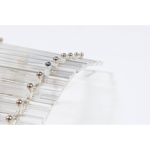 Pair of Italian Murano Glass Sconces, Attributed to Venini, circa 1960s