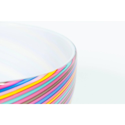 Pair of Italian Murano Glass Bowls Signed Cenedese, 1970s