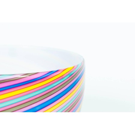 Pair of Italian Murano Glass Bowls Signed Cenedese, 1970s