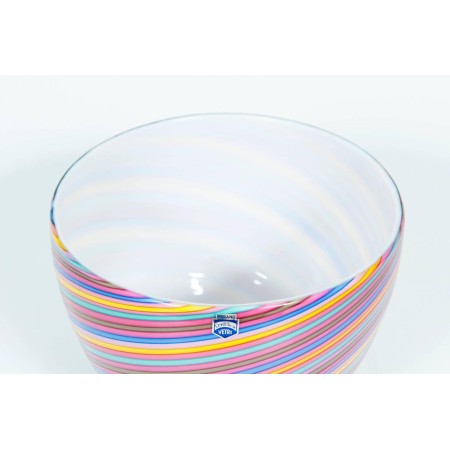 Pair of Italian Murano Glass Bowls Signed Cenedese, 1970s