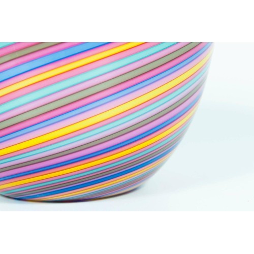 Pair of Italian Murano Glass Bowls Signed Cenedese, 1970s