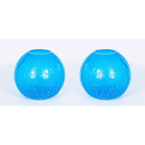 Pair of Italian Murano Glass "Spheres" Vases Signed Cenedese, circa 1970s