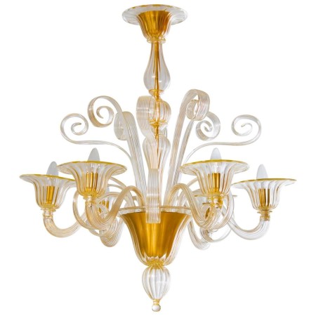 Gold Italian Chandelier, circa 1990s