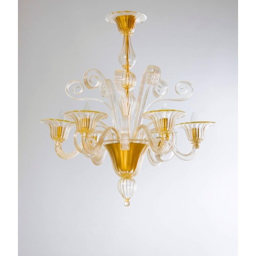 Gold Italian Chandelier, circa 1990s