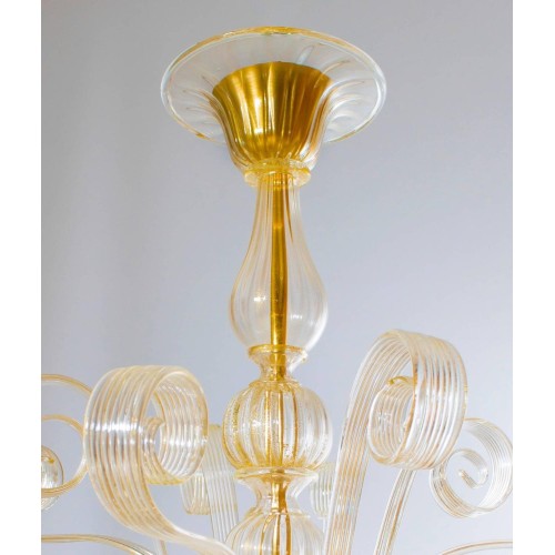 Gold Italian Chandelier, circa 1990s