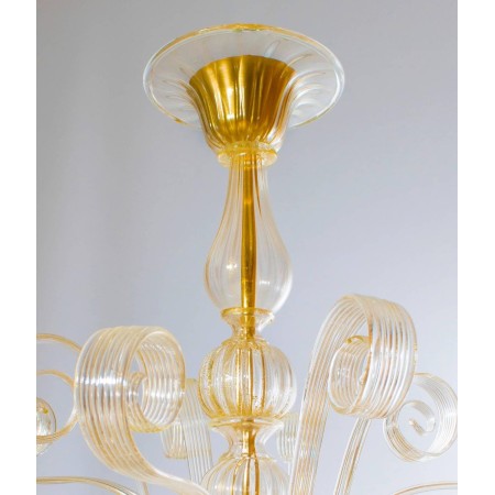 Gold Italian Chandelier, circa 1990s