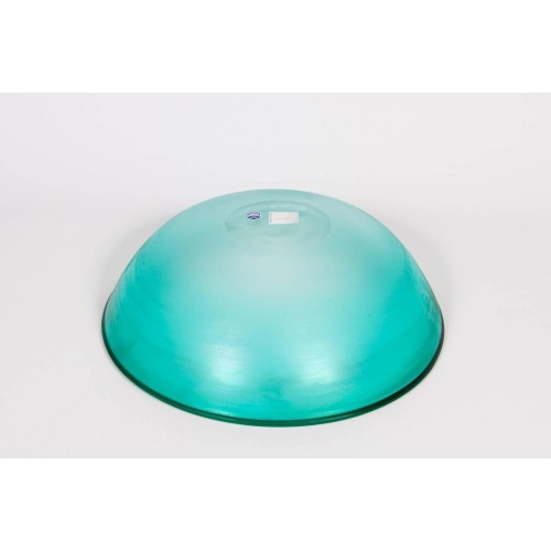 Italian Murano Light-Green Bowl in Glass Signed by Cenedese, circa 1970s