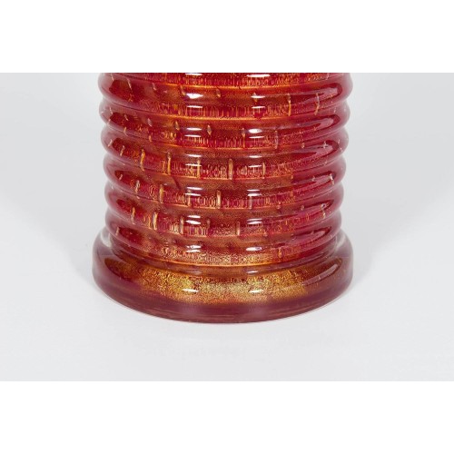 Italian Venetian Murano Glass Vase Attributed to Barovier & Toso, circa 1970s