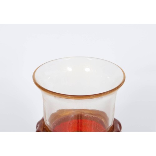 Italian Venetian Murano Glass Vase Attributed to Barovier & Toso, circa 1970s