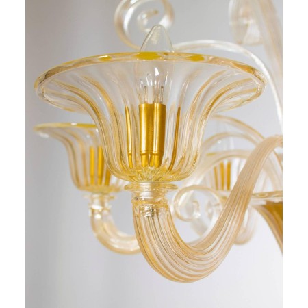 Gold Italian Chandelier, circa 1990s