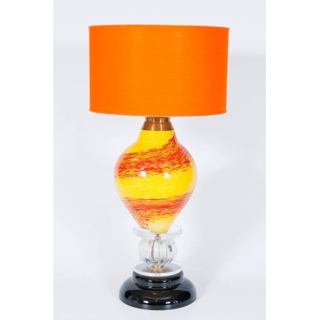 Italian Venetian Murano Glass Table Lamp in Multicolor, circa 1970s
