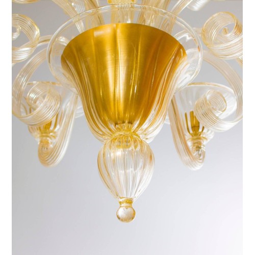 Gold Italian Chandelier, circa 1990s