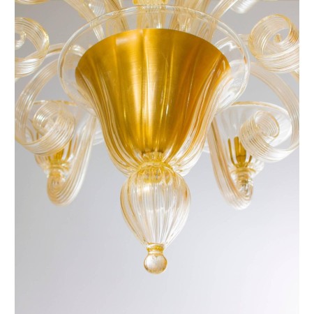 Gold Italian Chandelier, circa 1990s