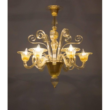 Gold Italian Chandelier, circa 1990s