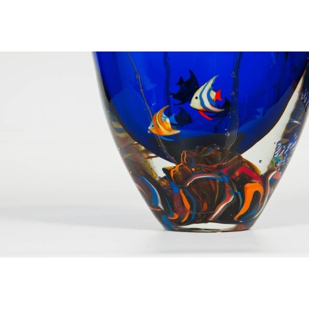 Italian Venetian Murano Glass "Aquarium" Vase, circa 1980s