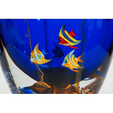 Italian Venetian Murano Glass "Aquarium" Vase, circa 1980s