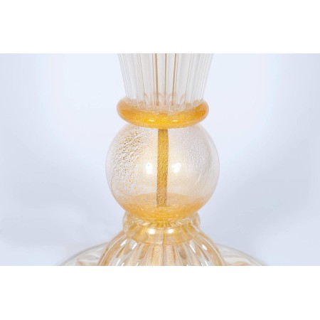 Italian Venetian Murano Glass Table Lamp, Attributed to Seguso, 1970s