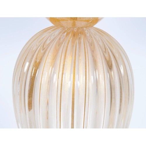 Italian Venetian Murano Glass Table Lamp, Attributed to Seguso, 1970s
