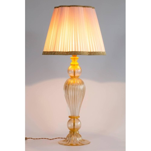 Italian Venetian Murano Glass Table Lamp, Attributed to Seguso, 1970s