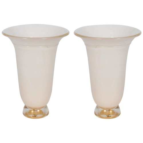 Pair of Italian Murano Table Lamps, Attributed to Barovier around 1980s