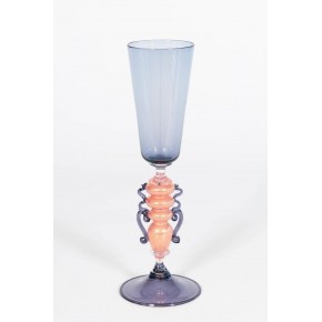 Italian Venetian Handcrafted Goblet in Murano Glass, circa 1970s
