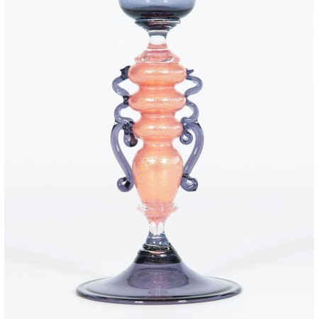 Italian Venetian Handcrafted Goblet in Murano Glass, circa 1970s