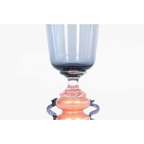 Italian Venetian Handcrafted Goblet in Murano Glass, circa 1970s