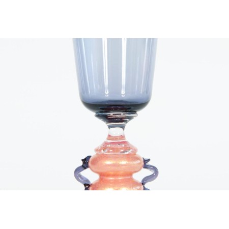 Italian Venetian Handcrafted Goblet in Murano Glass, circa 1970s