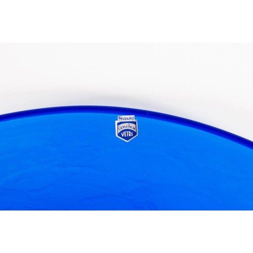 Pair of Italian Murano Glass Dishes Signed Cenedese, circa 1970s