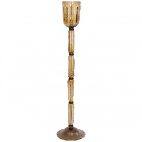 Venetian Floor Lamp in Blown Murano Glass, Iridescent and "Pagliesco", 1970s *