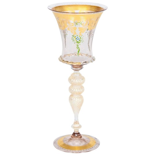 Italian Handblown Goblet in Murano Glass, circa 1970