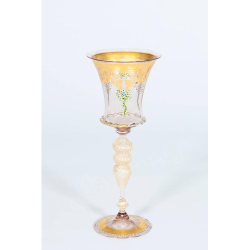 Italian Handblown Goblet in Murano Glass, circa 1970