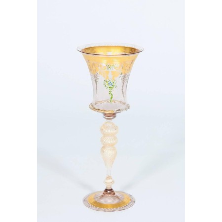 Italian Handblown Goblet in Murano Glass, circa 1970
