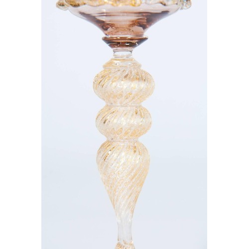 Italian Handblown Goblet in Murano Glass, circa 1970