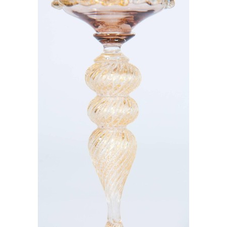 Italian Handblown Goblet in Murano Glass, circa 1970