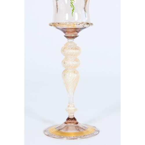 Italian Handblown Goblet in Murano Glass, circa 1970