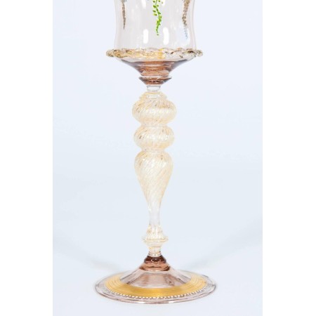 Italian Handblown Goblet in Murano Glass, circa 1970