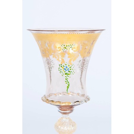 Italian Handblown Goblet in Murano Glass, circa 1970