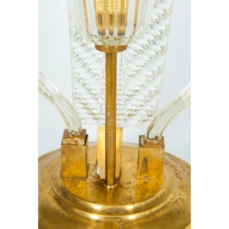 Italian Venetian Murano Glass Table Lamps, circa 1950s