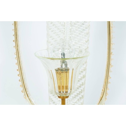 Italian Venetian Murano Glass Table Lamps, circa 1950s