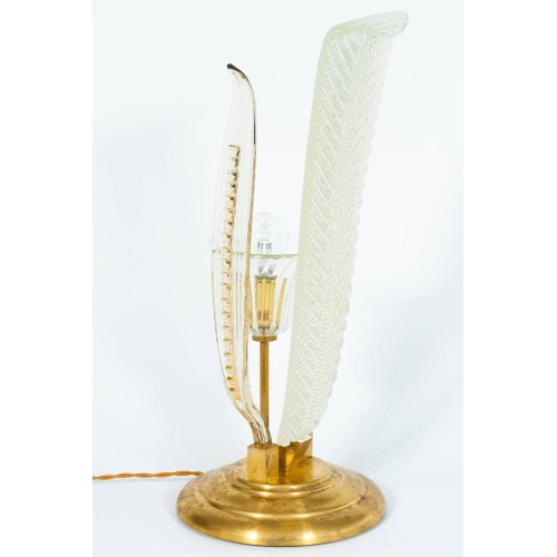 Italian Venetian Murano Glass Table Lamps, circa 1950s