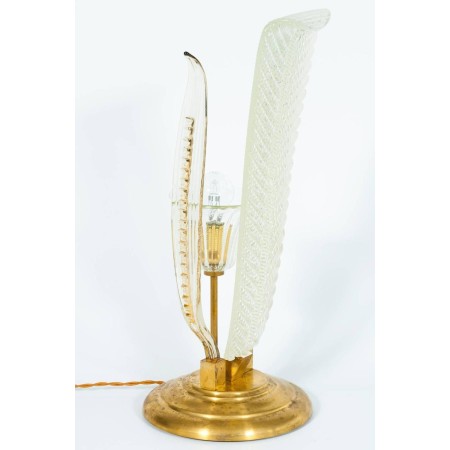 Italian Venetian Murano Glass Table Lamps, circa 1950s