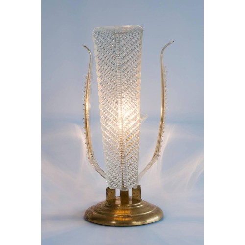 Italian Venetian Murano Glass Table Lamps, circa 1950s