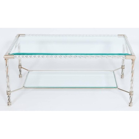 Italian Venetian Murano Glass Cocktail Table in Transparent, circa 1980s
