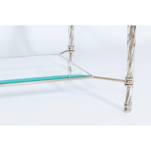 Italian Venetian Murano Glass Cocktail Table in Transparent, circa 1980s