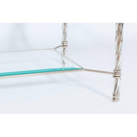 Italian Venetian Murano Glass Cocktail Table in Transparent, circa 1980s